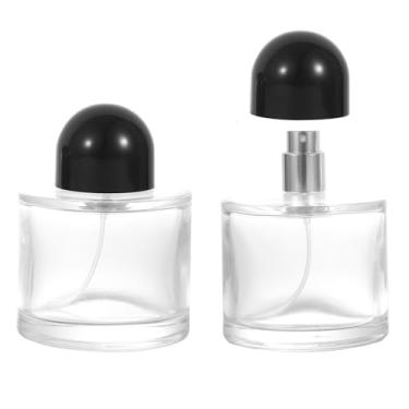 Imagem de 2 pacotes de frascos de perfume vintage de 100 ml, frasco de perfume de colônia de vidro, recarregável, atomizador de viagem, vazio, transparente, frasco de spray de óleo essencial, pulverizador,