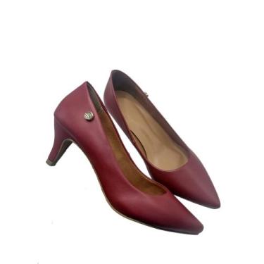 Imagem de Scarpin vinho napa de salto baixo - Elegância e Conforto em Cada Passo