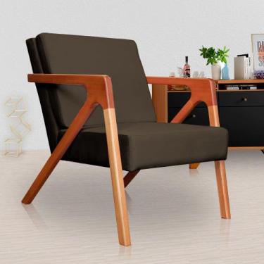 Imagem de Poltrona  Decorativa monalisa belo tok - veludo, Marrom