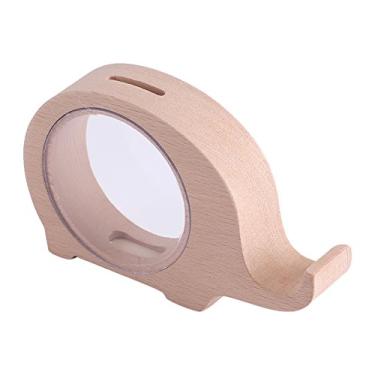 Imagem de Cofrinho de elefante de madeira QANYEGN, pote de economia artesanal, meu cofrinho para crianças e adultos, decoração de casa de aniversário