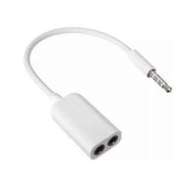 Imagem de Adaptador 2 Fones Ao Mesmo Tempo - Duplicador De Áudio P2 P3 - MultyTe