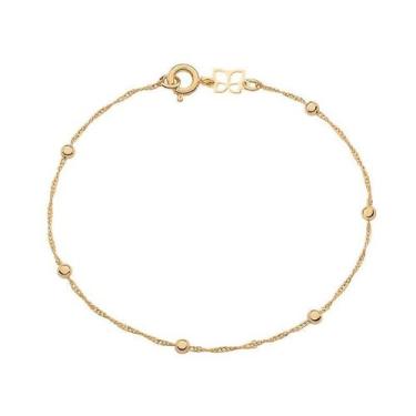 Imagem de Tornozeleira banhado ouro 3x 24k 18k e 22k feminina pulseira de pé cin