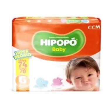 Imagem de Fralda infantil Hipopo Hiper 1 Pacote Tamanho G - 74 Unidades - Hipopó