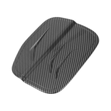Imagem de Partuto Tampa de porta de tanque de combustível para Honda Accord 2023-2025 tampa de porta de enchimento de tanque de óleo tipo adesivo fibra de carbono preto ABS