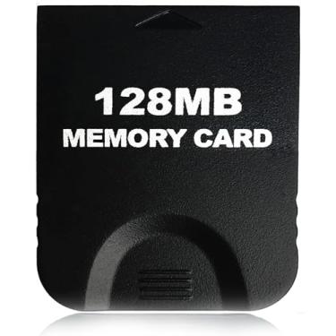 Imagem de OMYZERO 128 MB (2043 blocos) Cartão de memória de jogo de armazenamento de alta velocidade compatível com kits de acessórios de console Nintendo Gamecube e Wii - Preto