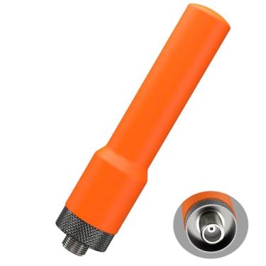 Imagem de Antena SF-20 Dual Band Flexível Alto Ganho SMA-Fêmea Antena Compatível com Rádio BAOFENG GMRS GM-5RH 7 cm/2,73 polegadas para Walkie Talkie UV-5RM (Laranja)