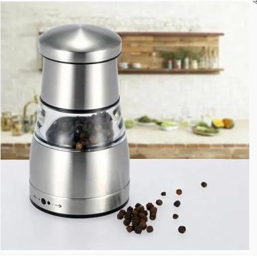 Imagem de Mini Moedor Manual Pimenta Ou Sal Em Aço Inox E Acrílico