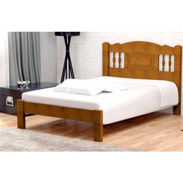 Imagem de Cama Queen Size Bella de Madeira Maciça Tauari - Cor Imbuia