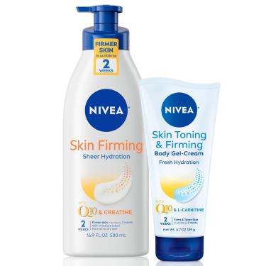 Imagem de Pacote variado de loção corporal Nivea Skin Firming 500ml e gel-creme