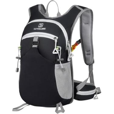 Imagem de Mochila de Hidratação 2L Premium, Impermeável, com Bolsos Múltiplos e Apito de Emergência para Trilhas, Bike, Corrida (Preta)