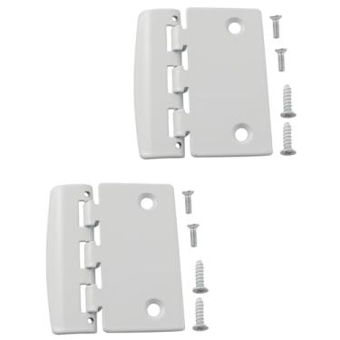 Imagem de LQ Industrial 2 peças para uso doméstico, peça de ferro, batente de porta, dobradiça de bloqueio de metal, parafuso antitravamento fixo no interior da moldura da porta, tipo flip, fechadura de porta