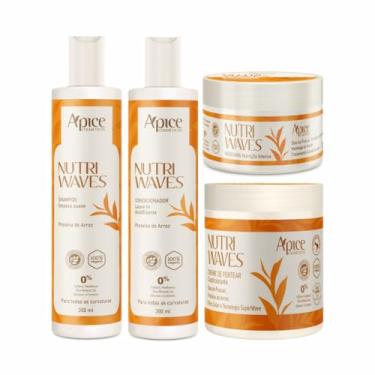Imagem de Kit Nutri Waves Apice Shampoo, Condicionador, Mascara e Creme de Pentear
