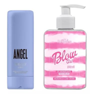 Imagem de Kit Angel Isabelle La Belle Creme Hidratante + Blow Girl Gel Aromatizante Morango com Creme, 320ml