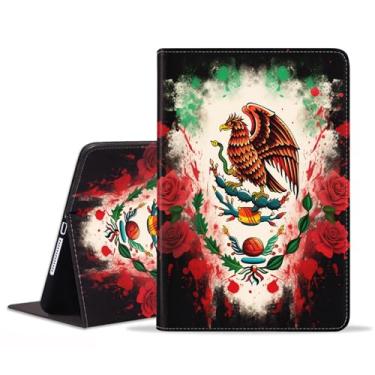 Imagem de POIUYTREW Capa para iPad Mini 5 Geração 2019/Mini 4 3 2 1, capa fólio de couro PU com suporte e hibernação automática para iPad Mini 5/4/3/2/1, totem asteca maia do México