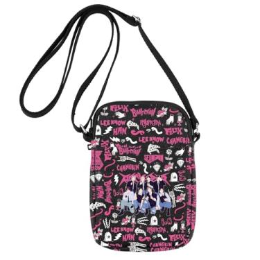 Imagem de JNIAP K-Pop SKZ Bolsa tiracolo K-Pop SKZ Bolsa de ombro K Pop Band Lover Gifts SKZ Merchandise Rock Album Bolsa transversal, Han Cb