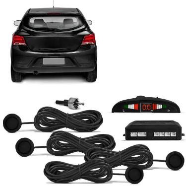 Imagem de Sensor De Estacionamento 4 Pontos 22Mm Preto Brilho