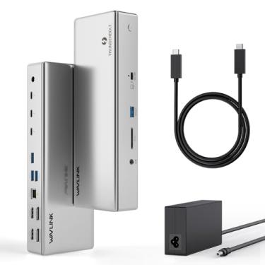 Imagem de WAVLINK Docking Station Thunderbolt 4, Com Quatro Monitores 4K A 60 Hz, Quatro Portas Thunderbolt 4, Pd De 98 W, Ethernet Rj45 2,5 G, Sd V4.0, Usb 3.1 De 10 Gbps, Para Macbook Pro/Air Etc.