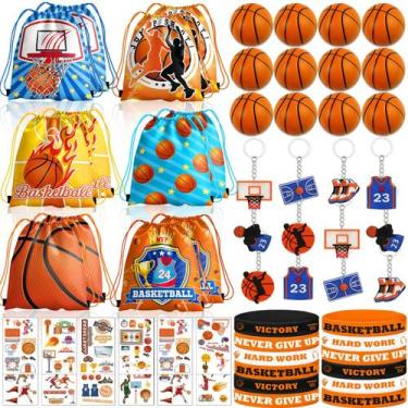 Imagem de Party Favors Basketball Bluegogo 60 unidades com bolsa com cordão