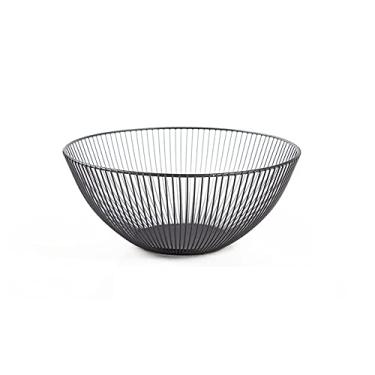 Imagem de Cesta de frutas mesa cesta de frutas e vegetais bandeja de frutas cozinha cesta de frutas doméstica cesta de frutas de ferro para cozinha sala de estar (cor: A)