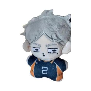 Imagem de Haikyuu Hinata Shoyo Tobio Kageyama 10cm Chaveiro De Pelúcia Mini Bone