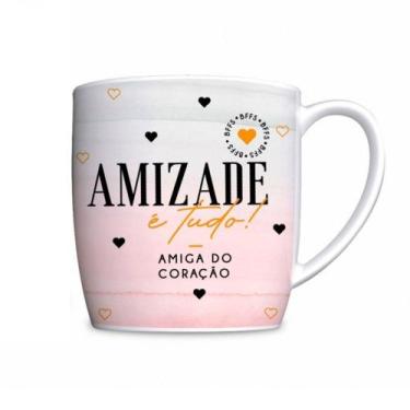 Imagem de Caneca Porcelana Urban 360Ml - Amiga Do Coração - BrasFoot