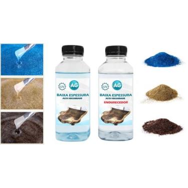 Imagem de Resina Baixa Espessura 1KG + 3 Glitters - Resinas ag