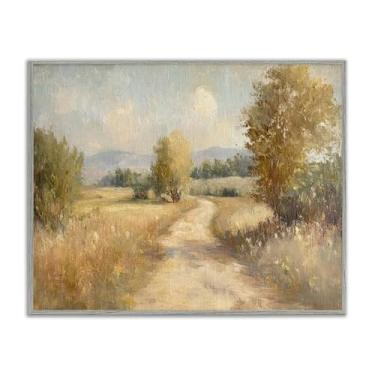 Imagem de Stupell Industries Gravel Road Landscape Gray Framed Giclee Art, design by Petal Prints Design, 14 x 11