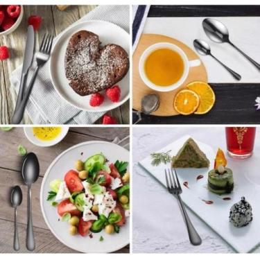 Imagem de Jogo De Talheres faqueiro 24 Peças aparelho jantar aço Inox  - Home Go