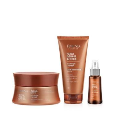 Imagem de Amend Expertise Marula Fabulous Masc 300ml + Leave-in 180ml + Óleo Nut