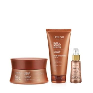 Imagem de Amend Expertise Marula Fabulous Masc 300ml + Leave-in 180ml + Millenar