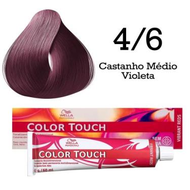 Imagem de Tonalizante Color Touch 4.6 Castanho Médio Violeta  Wella Professional