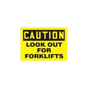 Imagem de Accuform Placa de segurança "Caution Look Out for Forklifts", Aluma-Lite™, 18 x 25 cm (MVHR638XL)