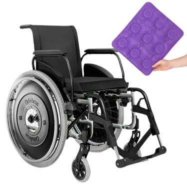Imagem de Cadeira de Rodas Resistente AVD Adulto Dobrável em Alumínio Leve para Transporte até 120kg Ortobras