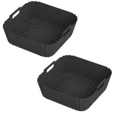 Imagem de Acessórios Airfryer AF180 para Ninja Foodi gaveta dupla AF140 180 AF141 AF181 Reino Unido, molde de silicone para fritadeira de ar quente Ninja AF140 EU forno micro-ondas, melhor do que forro de papel