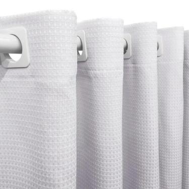 Imagem de Cortina Piquet Branco 2,80X2,50 Porta Balcão Privacidade - Confeccoes 