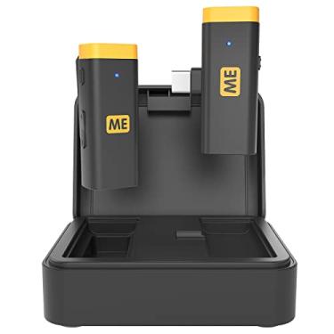 Imagem de ME Microfone Lavalier sem fio para Android USB C Smartphone Tablet cancelamento de ruído, controle de ganho, transmissão de 50 metros, microfone de lapela sem fio para gravação de vídeo, vlogging