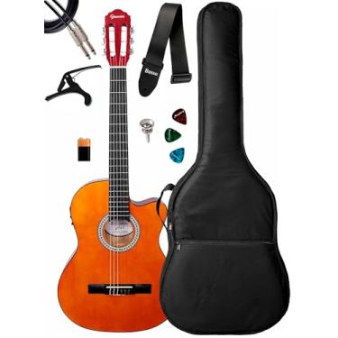 Imagem de Violão Giannini Start Nf-14 Ceq N + Capa Luxo E Acessórios