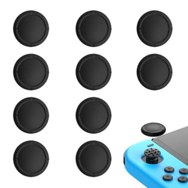 Imagem de Replacement Joystick Covers for Nintendo Switch/Oled/Lite, Silicone Analog Joystick Cover Thumb Stick Cap, Thumb Grips for Nintendo Switch Joycon, Analog Stick Cover (10PCS Black)