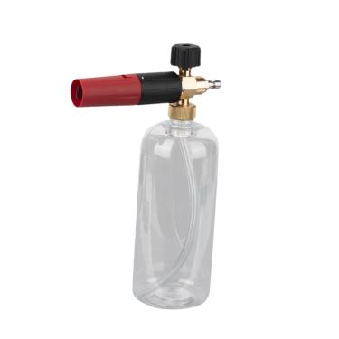 Imagem de IEUDNS Garrafa de lança de espuma de 1/4 de polegada, conexão rápida, pulverizador de pressão profissional compacto e de grande capacidade para plantador de, Transparente 1l