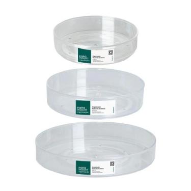 Imagem de Kit Organizador de Maquiagem de Acrílico Giratório 3 Peças 18, 24 e 34