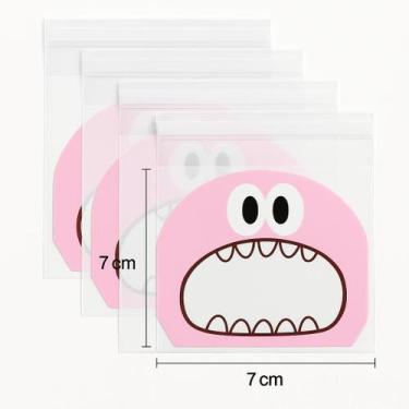 Imagem de Saquinho de Carinha Pequeno 7cm Rosa 20unid. - Genérica
