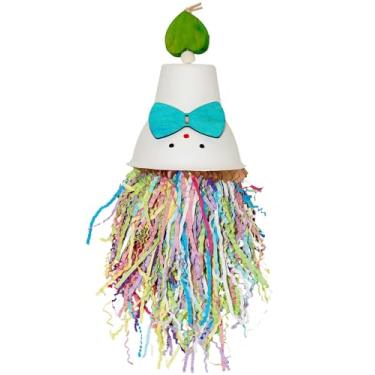 Imagem de Brinquedos para pássaros, brinquedos vibrantes de papagaio triturador | Acessórios para gaiola de pássaros com topo de madeira, tiras de papel coloridas