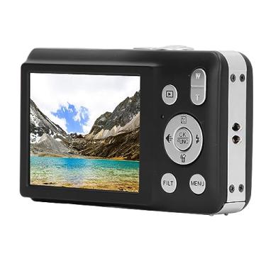 Imagem de Câmera digital 8K HD 68MP tela de 2,7 polegadas zoom 16x, temporizador filtra beleza gravação câmeras digitais para crianças idosas (preto)
