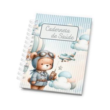 Imagem de Caderneta de Vacinação do Bebê Atualizada – Modelo SUS com Capa Dura para Menino – Registro de Vacinas, Saúde e Crescimento Infantil – Tema Aviador