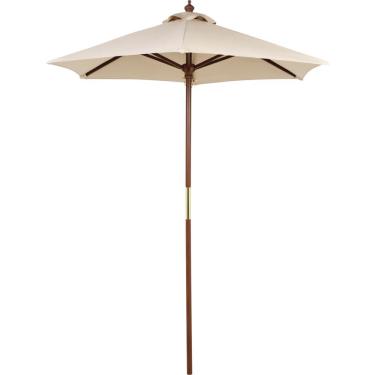 Imagem de Ombrelone Tramontina Madeira E Poliester Bege Sem Base 1,8 M