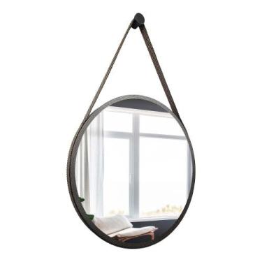 Imagem de Espelho Redondo Craqueado Adnet 50Cm + Suporte - Gh Papel De Parede