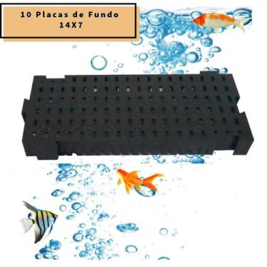 Imagem de Kit 10 Placas Biologicas Filtro De Fundo 14x7 - Aquario Lago - Aquariu