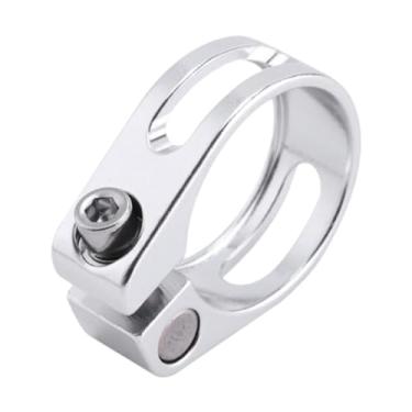 Imagem de Deevoka Grampo de canote de selim de bicicleta, liga de alumínio de fácil instalação, acessórios, grampo de canote de selim, tensor de tubo de de bicicleta, 34.9 Mm Prata