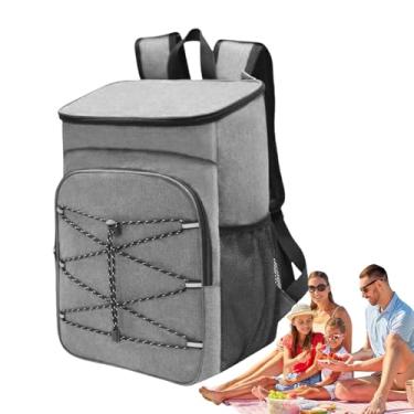 Imagem de Bolsa térmica para alimentos | Bolsa de resfriamento de grande capacidade – Caixa de compras portátil macia e resistente, mochila de armazenamento térmico à prova d'água para homens e mulheres