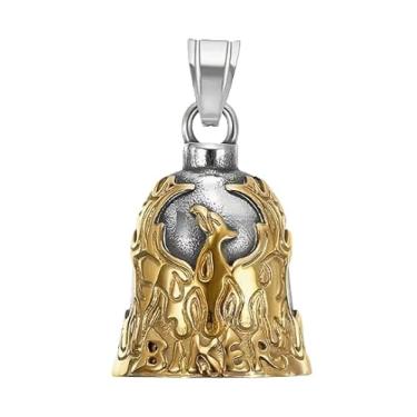 Imagem de KMA Est. 2005 THE RIDE BELL Fênix dourada com cabide preto para motocicleta Lucky Charm Biker Luck Gift, Small, Aço inoxidável, Sem Pedra Preciosa